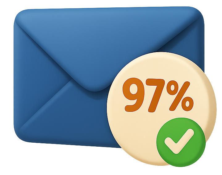 97% Email Delivery Rate Icon