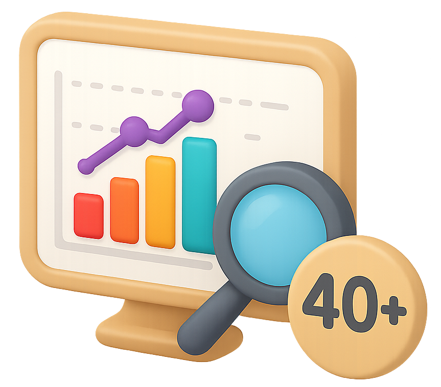 40+ Data Points Icon
